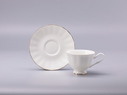 Сервиз чайный форма Нега рисунок Золотая лента, 6 персон 14 предметов, арт. 81.23019.00.1