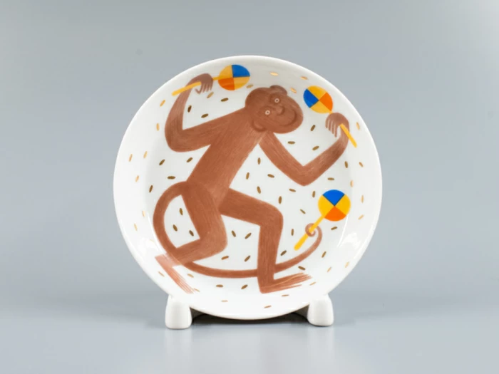 Декоративная тарелка 110 мм, форма Европейская, рисунок Трио. Контрабас, арт 80.84070.00.1, 