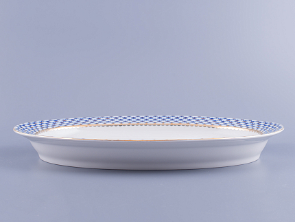 Блюдо овальное Молодежная Кобальтовая сетка 350 мм арт. 80.07111.00.1