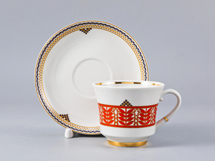 Чашка с блюдцем чайная 220 мл форма Банкетная рисунок Дерево жизни арт. 81.28336.00.1, 