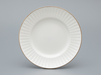 Трехпредметный комплект чайный 155 мл форма Волна рисунок Золотой кантик арт. 81.13550.00.1, 