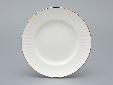 Трехпредметный комплект чайный 155 мл форма Волна рисунок Золотой кантик арт. 81.13550.00.1