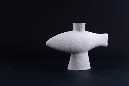 Подсвечник Рыба малый размер, Белая, арт 60.01874.00.1