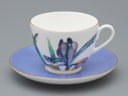 Чашка с блюдцем L’Art des Fleurs в подарочной упаковке, форма Весенняя 2, рисунок Аметистовое пламя, арт 81.33403.00.1, 