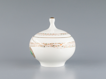 Сахарница форма Яблочко, рисунок Золотой медальон 250 мл арт. 80.65392.00.1, 