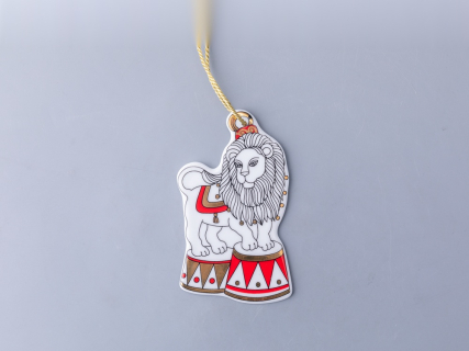 Елочная игрушка Гранд цирк в подарочной упаковке, рисунок Лев арт 81.34390.00.1, 