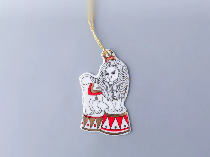 Елочная игрушка Гранд цирк в подарочной упаковке, рисунок Лев арт 81.34390.00.1, 