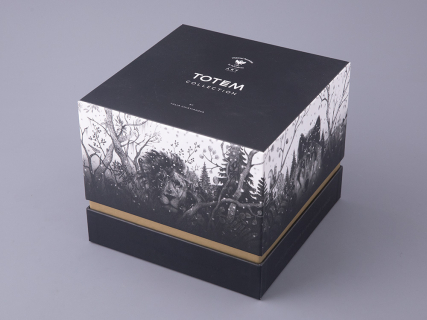 Бокал с блюдцем Тотем в подарочной упаковке, рисунок Волк, арт. 81.28374.00.1, 