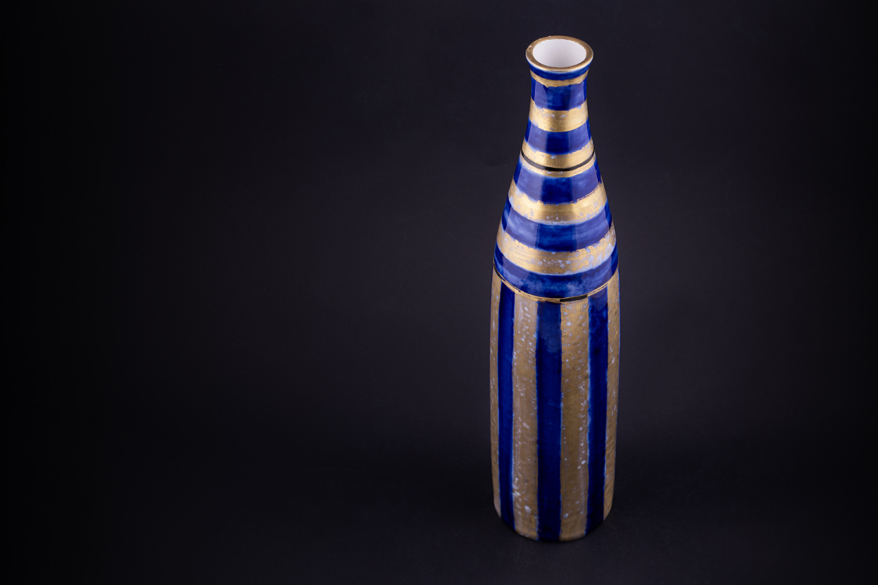 Ваза Бутыль в полоску на форме Бутыль, арт 60.08973.00.1, 