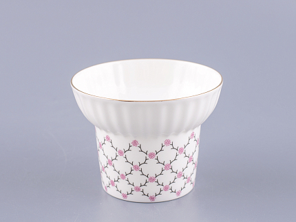 Чашка с блюдцем кофейная 155 мл.,  форма Волна, рисунок Розовая сетка арт. 81.14621.00.1