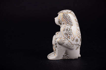 Скульптура Павиан с детенышем, Золотой, арт 62.09290.00.1