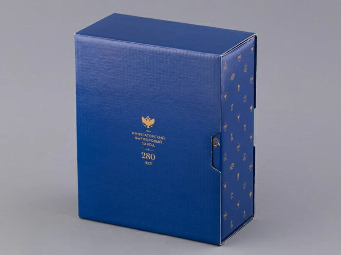 Подарочный набор Чашка с блюдцем чайная, форма Гербовая, рисунок Лого 2, арт 81.32932.00.1, 