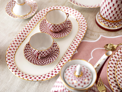 Блюдо овальное Молодежная Сетка-Блюз 2 арт. 80.91551.00.1