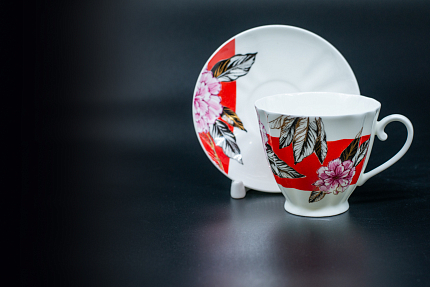 Чашка чайная Красная Роза на форме Гвоздика, арт 60.00211.00.1