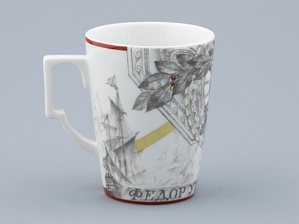 Бокал с блюдцем в подарочной упаковке, форма Гранд, рисунок Полководцы России Федор Ушаков, арт. 81.32433.00.1