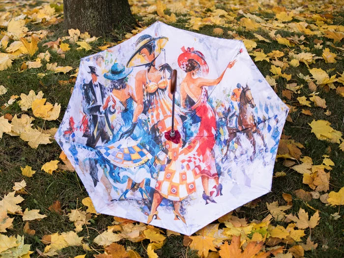 Зонт-трость рисунок Триумф и обаяние Оранжевый арт. 41.00192.02, 