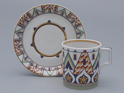 Чашка с блюдцем чайная, форма Гербовая, рисунок Великая Русь 1, арт. 81.31999.00.1