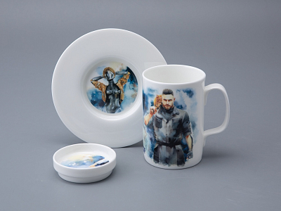 Бокал с блюдцем и крышкой 400мл в подарочной упаковке, форма Топ, рисунок Atomic Heart 1, арт 81.34448.00.1