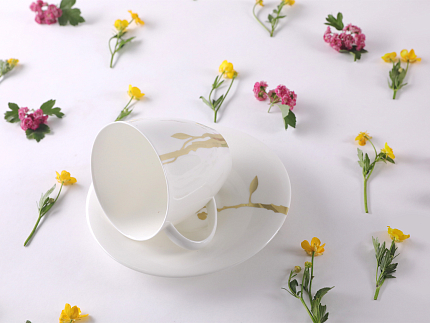 Чашка с блюдцем чайная форма Оливия рисунок Лидия арт. 81.31431.00.1