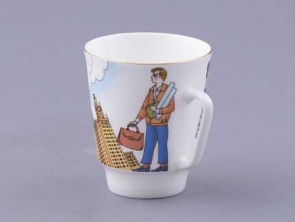 Чашка с блюдцем форма Майская рисунок Университет, арт. 81.32624.00.1