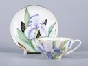 Чашка с блюдцем чайная 300 мл форма Купольная рисунок Ирисы №1 арт. 81.29656.00.1, 