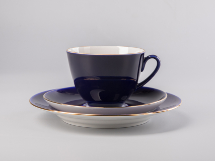 Трехпредметный комплект чайный 230 мл форма Весенняя рисунок Ночка арт. 81.11158.00.1, 