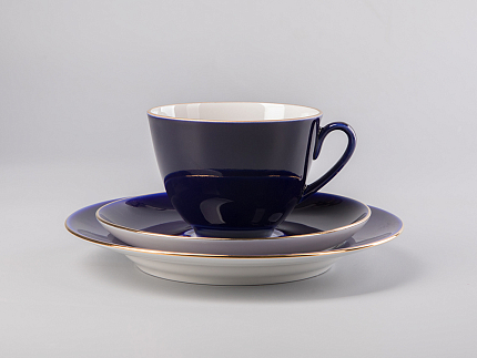 Трехпредметный комплект чайный 230 мл форма Весенняя рисунок Ночка арт. 81.11158.00.1