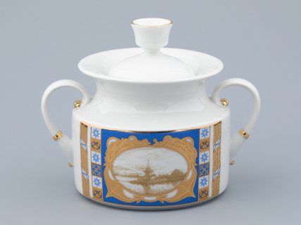 Сервиз чайный на 6 персон 21 предмет, форма Банкетная, рисунок Кронштадт, арт. 81.32240.00.1, 