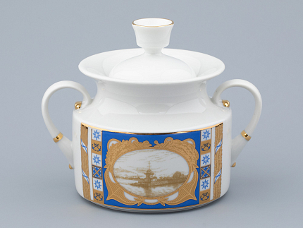 Сервиз чайный на 6 персон 21 предмет, форма Банкетная, рисунок Кронштадт, арт. 81.32240.00.1