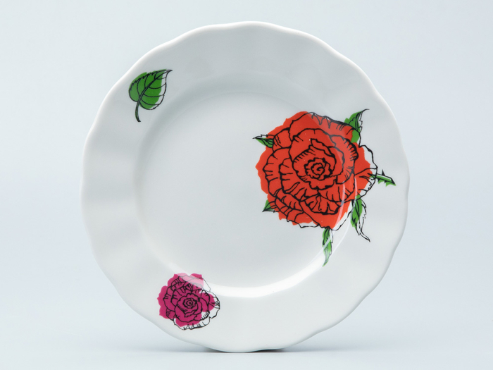 Тарелка мелкая 180 мм форма Тюльпан рисунок Галерея роз арт. 80.40343.00.1, 