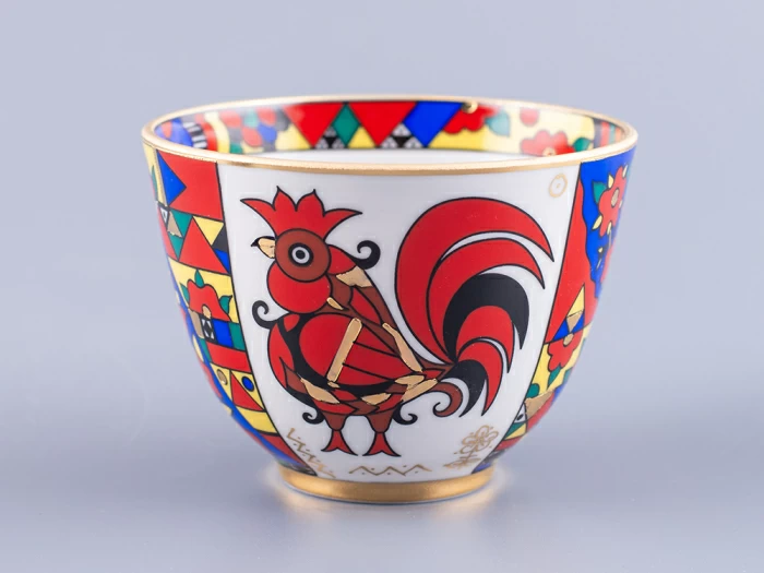 Чашка с блюдцем чайная 250 мл форма Весенняя рисунок Народные узоры арт. 81.18073.00.1, 