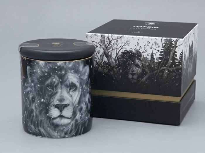 Свеча ароматическая в подарочной упаковке, рисунок Тотем. Лев аромат Пало Санто арт. 81.31595.00.1, 