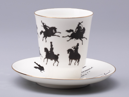 Чашка с блюдцем 165 мл форма Майская рисунок Русские писатели Толстой, арт. 81.31159.00.1, 