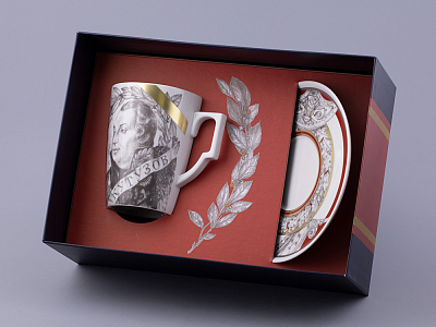 Бокал с блюдцем в подарочной упаковке, форма Гранд, рисунок Полководцы России Михаил Кутузов, арт. 81.32550.00.1