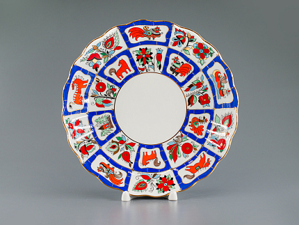 Сухарница, 215  мм, форма Тюльпан, рисунок Русский лубок арт. 80.00252.00.1