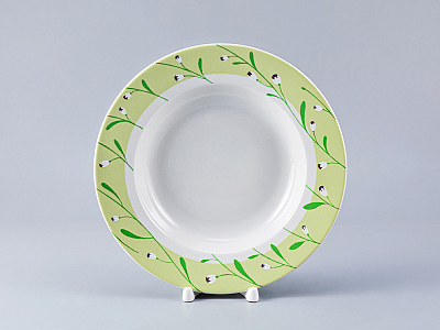 Тарелка 220 мм форма Глубокая, рисунок Весенний бриз, арт. 80.98407.00.1