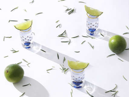 Набор из 4-х стопок для водки Кобальтовая сетка арт. 14.11006.07, 