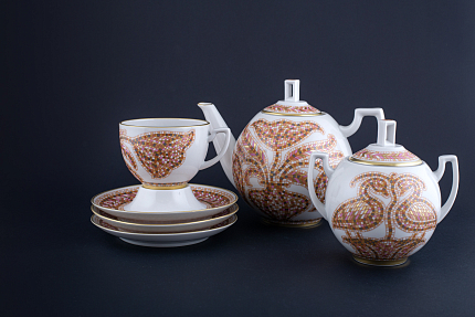 Сервиз чайный Дивный сад. День, на 6 персон, 14 предметов на форме Анданте арт 81.30457.00.1