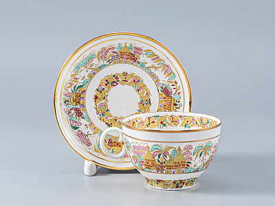 Сервиз чайный Яблочко Пейзажный фриз, 6 персон 20 предметов, арт. 81.21495.00.1