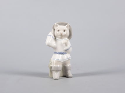 Скульптура Кот с рыбой Удача арт. 82.43056.00.1, 