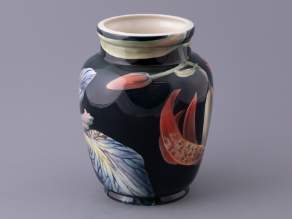 Ваза форма Китайская малого размера рисунок Ирисы Лилия темный, арт. 80.47141.00.1, 