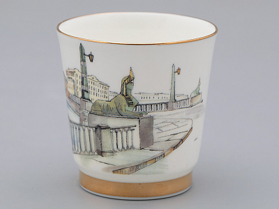 Подарочный набор стопок форма Сувенирная 1, рисунок Виды С-Петербурга арт. 81.31737.00.1