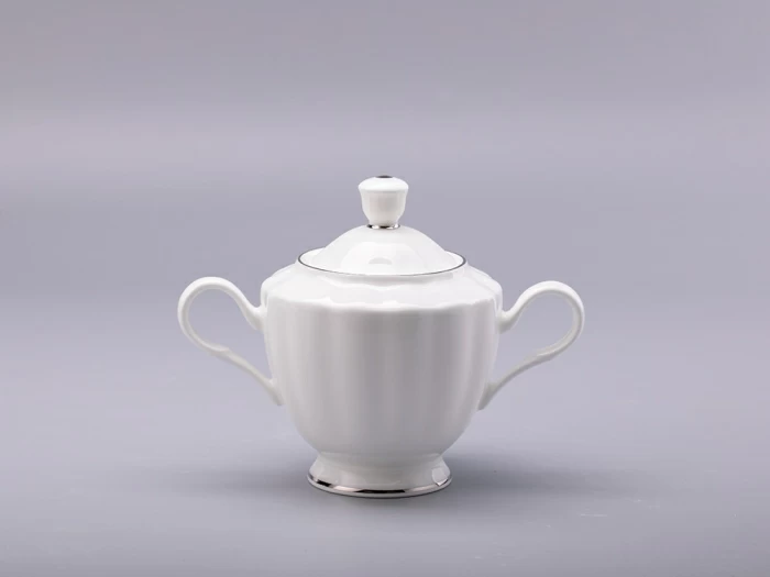 Сервиз чайный форма Нега рисунок Платиновая лента, 6 персон 14 предметов, арт. 81.30715.00.1, 