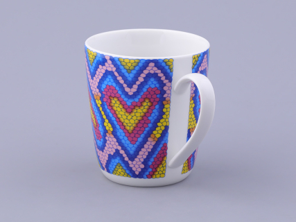 Чашка с блюдцем чайная, форма Колокол, рисунок Боа радужный, арт. 81.32688.00.1, 