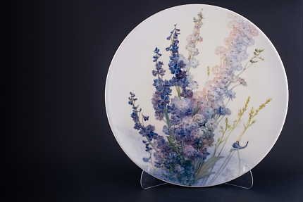 Блюдо декоративное Дельфиниум на форме Круглая, арт. 80.36222.00.1