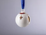Подарочный набор из 3 елочных шаров форма Шар с петелькой 80 мм рисунок Рождественские узоры арт. 81.30683.00.1, 