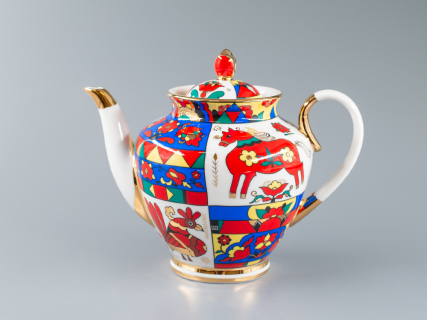 Чайник заварочный форма Весенняя рисунок Народные узоры арт. 80.60809.00.1, 