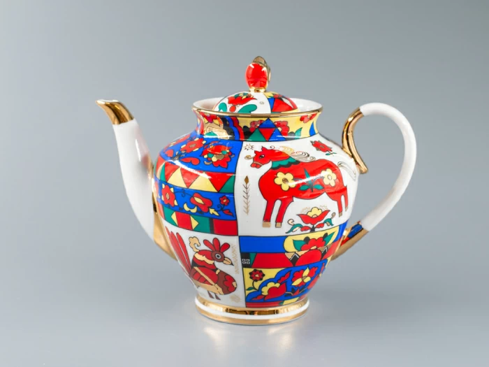 Чайник заварочный форма Весенняя рисунок Народные узоры арт. 80.60809.00.1, 