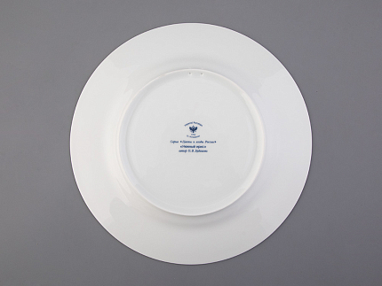 Тарелка декоративная 270 мм в подарочной упаковке, форма Европейская, рисунок Нежный Ирис, арт. 81.32770.00.1