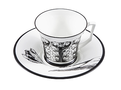 Подарочный набор чашка с блюдцем, форма Юлия рисунок Сысоев Волшебный сад IV арт. 81.30915.00.1